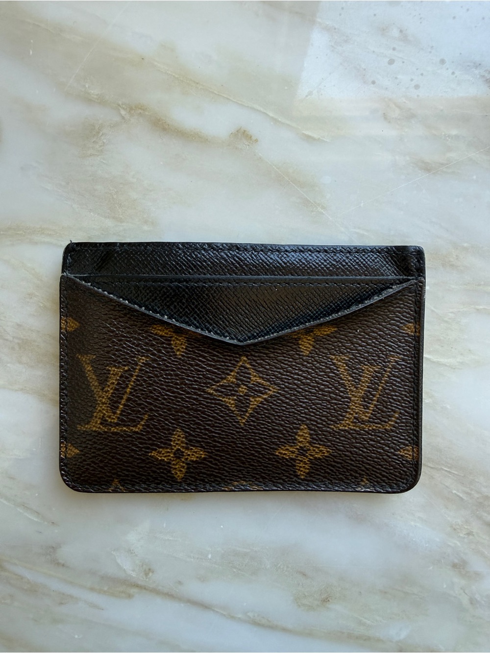 Louis Vuitton Monogram Slim Card Case in Brown and Gold